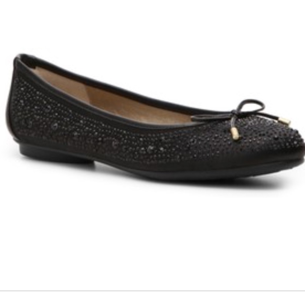 Studded black flats
